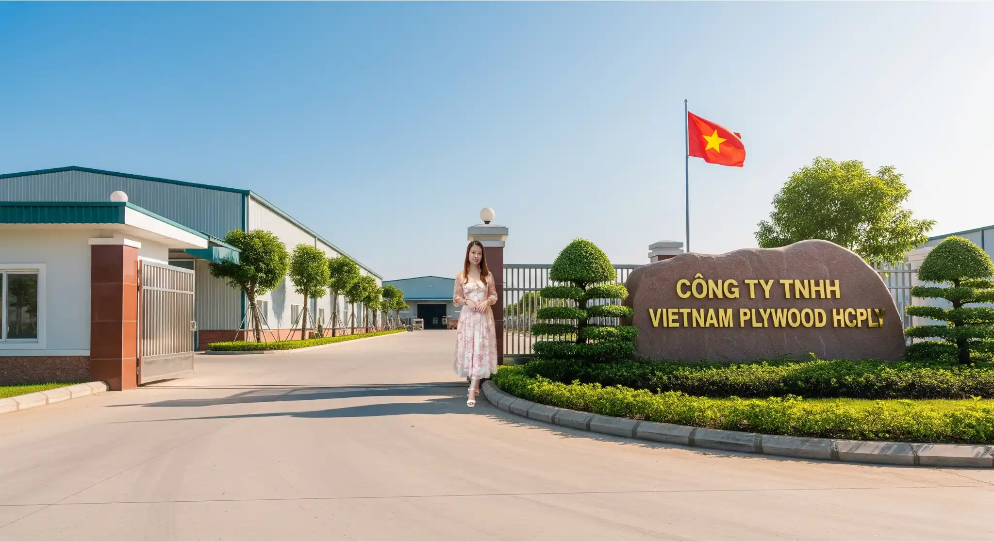 Vietnam Plywood Manufacturer – HCPLY factory front gate