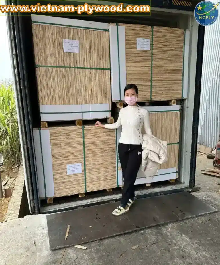 loading plywood boards hc container vietnam hcply